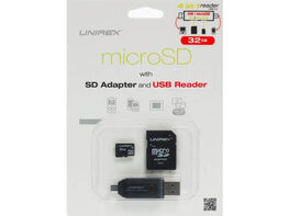 Unirex MSW325M 4-in-1 Usb/Micro USB Reader and SD Adapter (32GB)
