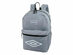 Umbro Kids' Backpack with Front Zip Pocket, Interior Laptop Sleeve and Organizer etc. 18 Inch, Gray/Black