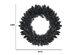 Costway 24inch Pre-lit Christmas Halloween Wreath Black w/ 35 Purple LED Lights - Black