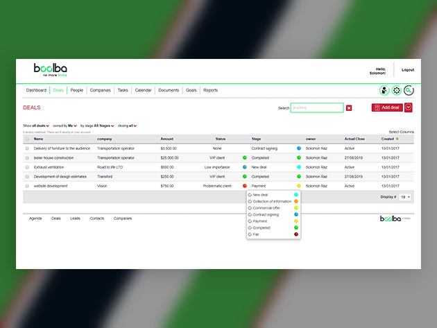 Boolba CRM System Standard Plan: Lifetime Subscription