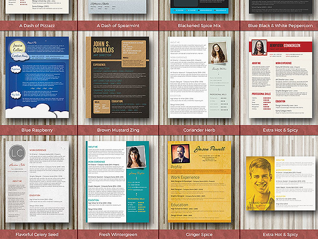 Spicy Resumes: 25 Resume Templates