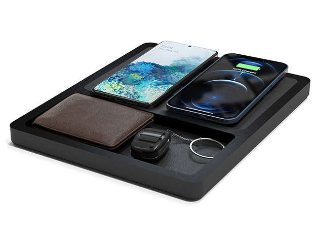 NYTSTND DUO TRAY Wireless Charging Station (Black Top/Midnight Black Base)