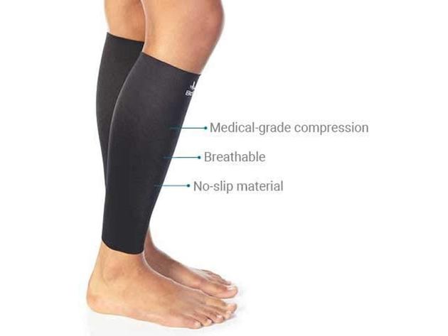 BioSkin Hypoallergenic Breathable High-level Medical Grade Compression XL Calf Sleeves, 1 Pair