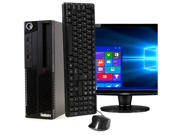 Lenovo ThinkCentre M90P Desktop Computer PC, 3.20 GHz Intel i5 Dual Core Gen 1, 4GB DDR3 RAM, 120GB Solid State Drive (SSD) SSD Hard Drive, Windows 10 Home 64bit (Renewed)