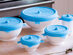 UniLid: One Lid Fits All 5-Piece Set (Blue Topaz)