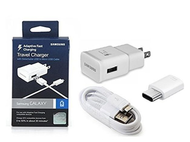 Samsung Adaptive Fast Charging Travell Charger with 4FT Micro USB Cable (US Retail Combo Retail Packing)