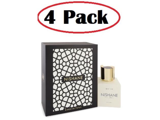 4 Pack of Hacivat by Nishane Extrait De Parfum Spray (Unisex) 3.4 oz
