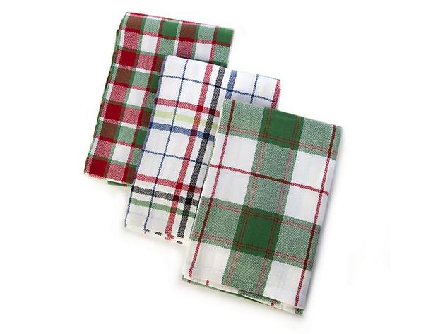 MacKenzie-Childs 100% Cotton Bedford Falls Dish Towels - Set of 3