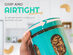 4-Piece Kitchen Canisters Set (Turquoise)