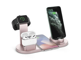 4-in-1 Wireless Charging Station (Rose Gold)