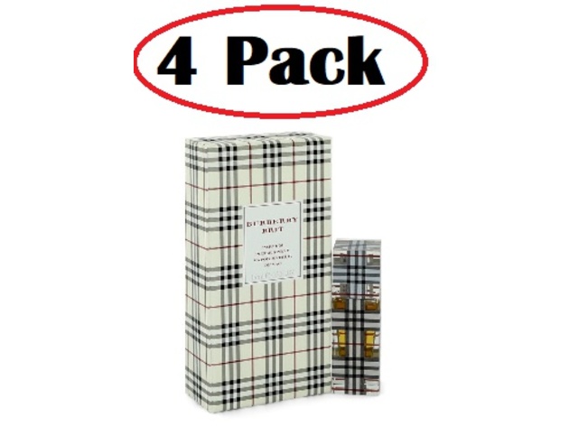 4 Pack of Burberry Brit by Burberry Pure Perfume Spray .5 oz