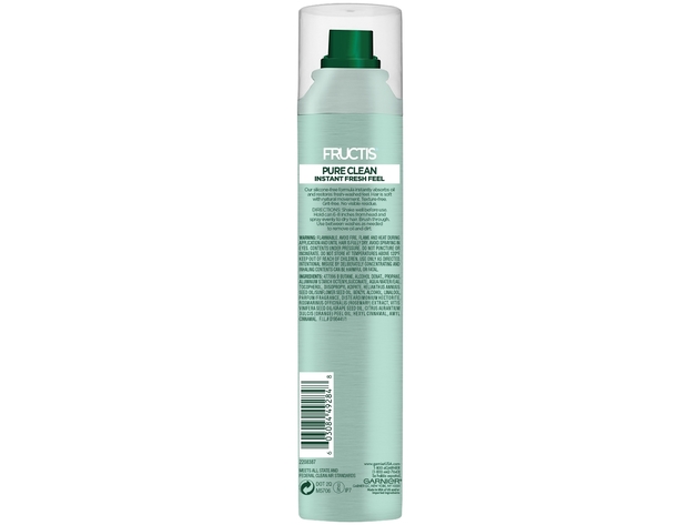 Garnier Fructis Pure Clean Silicone-Free Dry Shampoo for Normal to Oily Hair with Citrus Extract, 3.4 Ounce