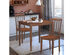 Costway 3-Piece Dining Table Set 2 Slat Back Chairs with Wood Leg Kitchen Furniture - Walnut