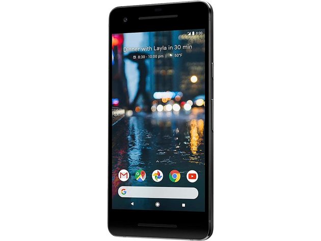 Google Pixel 2 Phone G011A 64GB/4GB 5" Unlocked 4G/LTE Smartphone, Black (Refurbished)