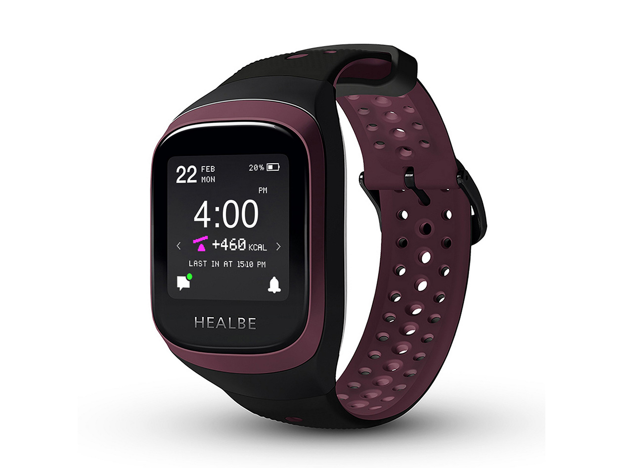 GoBe3 Wearable Health, Fitness, and Activity Tracker (Burgundy)