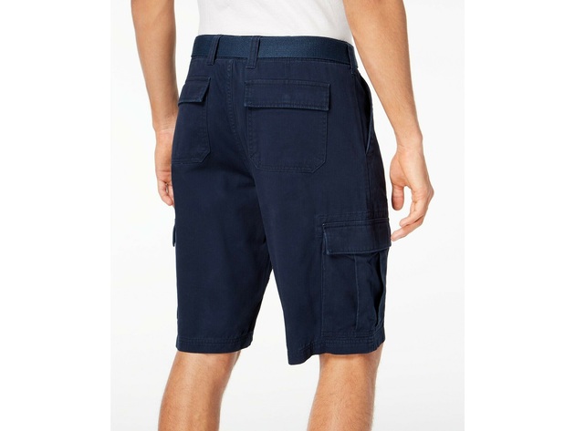 American Rag Men's Belted Relaxed Cargo Shorts Navy Size 29