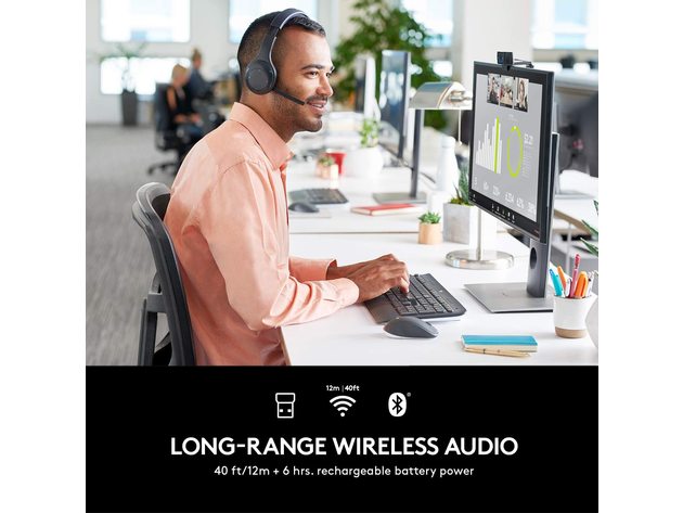 Logitech H800 Bluetooth Wireless Headset with Mic for PC, Tablets and Smartphone (Used, No Retail Box)