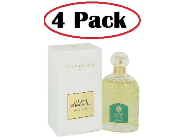 4 Pack of Jardins De Bagatelle by Guerlain Eau De Toilette Spray 3.4 oz