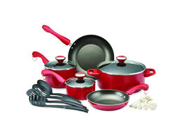 Paula Deen 21620 17-Piece Red Non-Stick Cookware Set