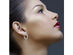 Gold Plated Cubic Zirconia Hoop Earrings Rose Gold
