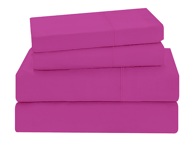 4-Piece Microfiber Sheet Set (Purple/Queen)