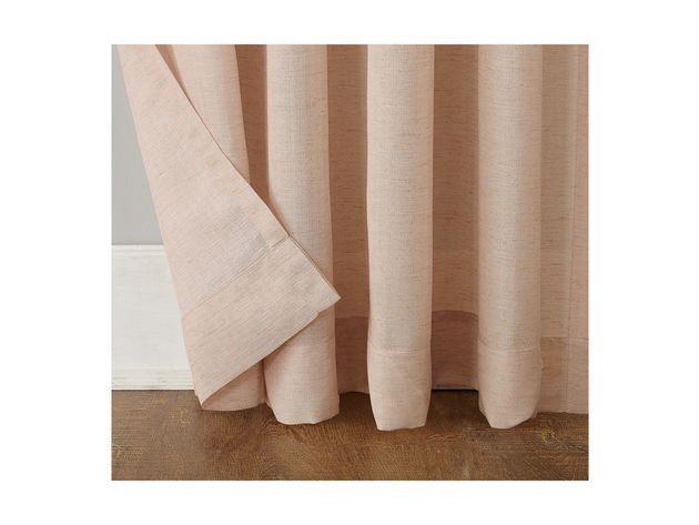 No. 918 Amalfi Linen Blend Textured Sheer Rod Pocket Single Curtain ...