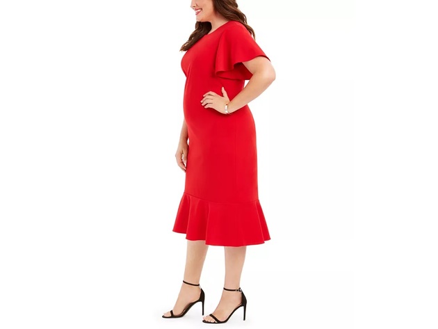 Calvin klein plus store size red dress