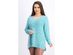 Karen Scott Women's Cotton Mixed-Stitch Sweater Aqua Size Extra Large