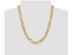 Mens 8.75mm Concave Figaro Necklace 22 Inches in 14K Yellow Gold