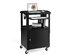 Costway Mobile Steel AV Presentation Cart Adjustable Height w/ Locked Cabinet & Keyboard - Black