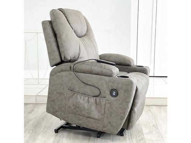 Lifesmart BTL8777GRY Power Lift Chair with Massage and Heat - Gray