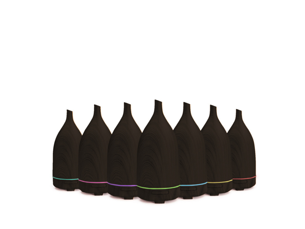 Milano Decor Aroma Diffuser 100ml Ultrasonic Humidifier Purifier And 3 Pack Oils - Dark Wood