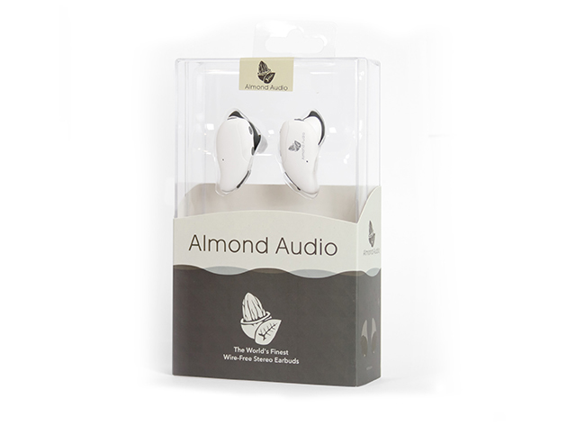 Almond Audio Wire-Free Stereo Earbuds (White)