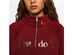 Nike Women's Sportswear Shine Metallic-Graphic Half-Zip Top Red Size Extra Large