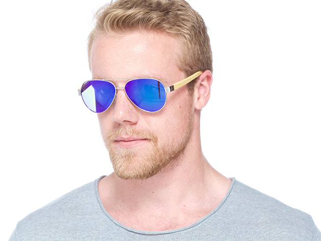 Weekender Wooden Sunglasses (Blue)