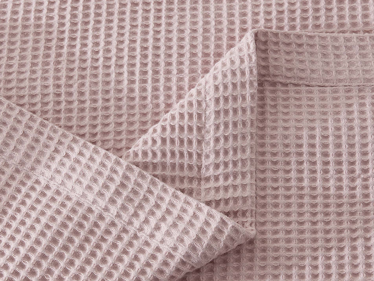 Vintage Cotton Waffle Blanket (King/Lilac)