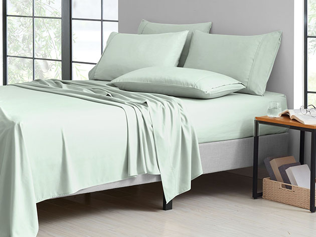 6-Piece Bamboo-Blend Comfort Luxury Sheet Set (Mint/Queen)