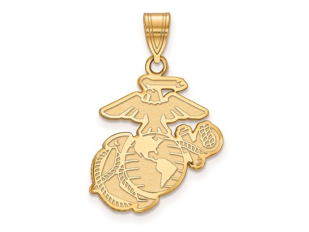 10k Yellow Gold Large U.S. Marine Corps Pendant