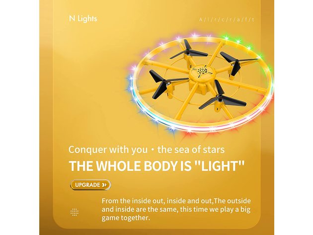 LED Ring Light Remote Control Drone with Altitude Hold and Headless Modes