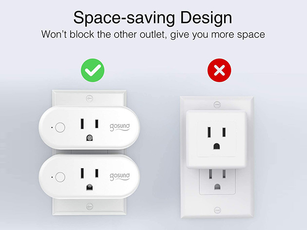 15A Smart Home WiFi Outlet (4-Pack)