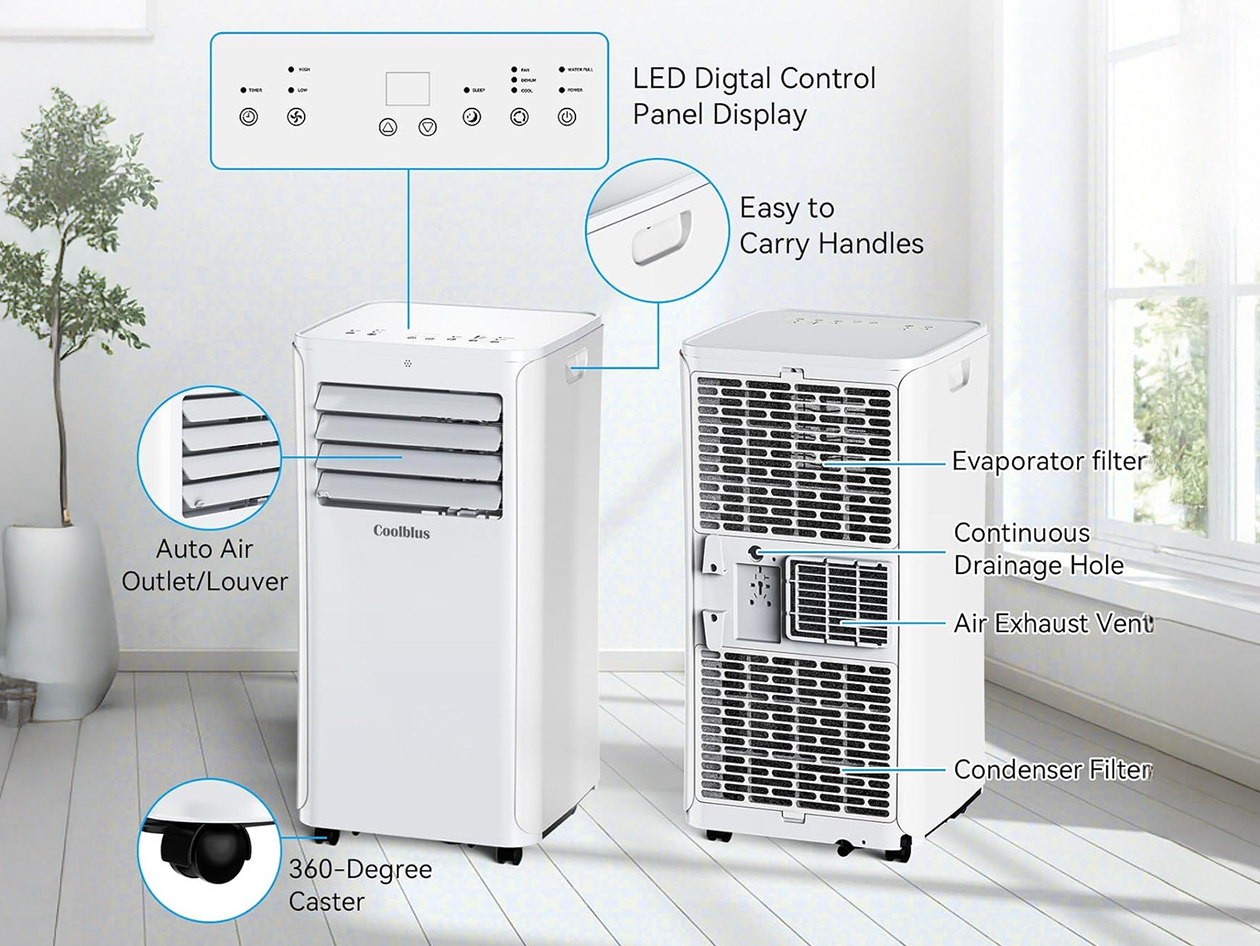 Coolblus 12000 BTU Portable Air Conditioner with Remote (Open Box)
