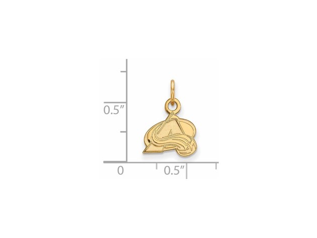 SS 14k Yellow Gold Plated NHL Colorado Avalanche XS (Tiny) Charm