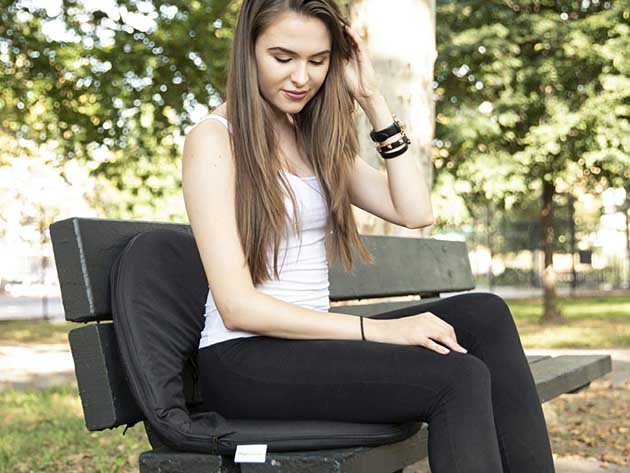 Reclining Stadium Seat with Storage Pocket