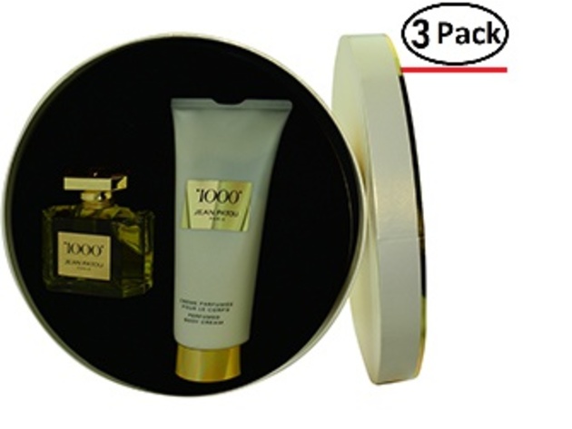 JEAN PATOU 1000 by Jean Patou EAU DE PARFUM SPRAY 2.5 OZ & BODY CREAM 6.7 OZ for WOMEN ---(Package Of 3)