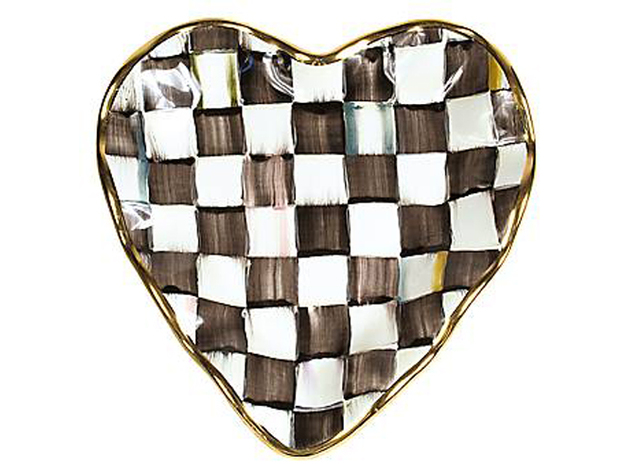 MacKenzie-Childs Courtly Check Fluted Heart Plate