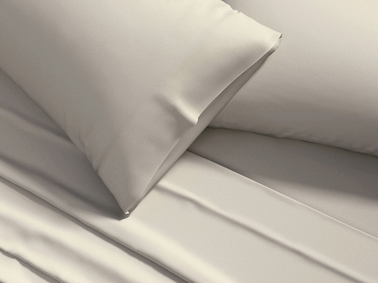4-Piece Pre-Washed Microfiber Sheet Set (Grey/Twin)
