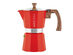 MILANO Stovetop Espresso Maker & EZ Latte Milk Frother Bundle Set (Red/6-Cup)