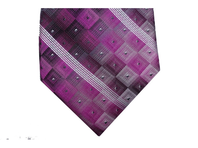 Van Heusen Men's Aaron Stripe Geometric Tie Red Size Regular