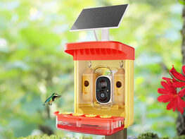 HummerHi Solar Powered Smart Hummingbird Feeder with Camera