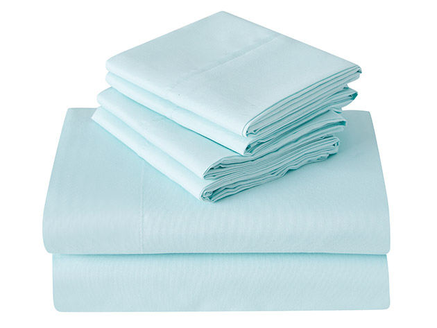 Kathy Ireland 6-Piece Brushed Microfiber Sheet Set (Light Blue/Twin)